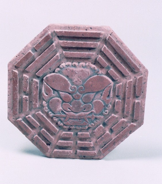 Brick Satue of Eight Trigrams and the Lion Sword