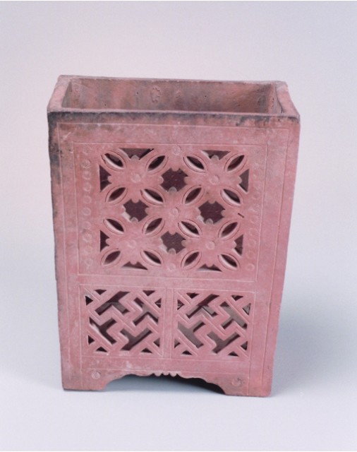 Engraved Incense Container with Flowery Patterns