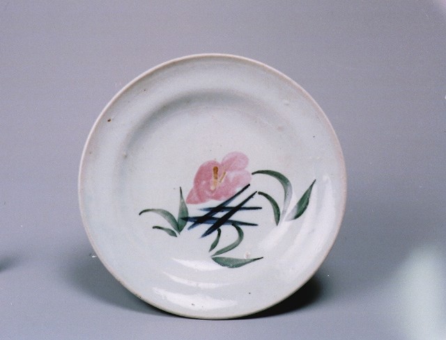 Painted Flower and Grass Plate(Small)