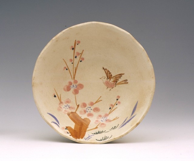 Bowl with Painted Flower and Bird