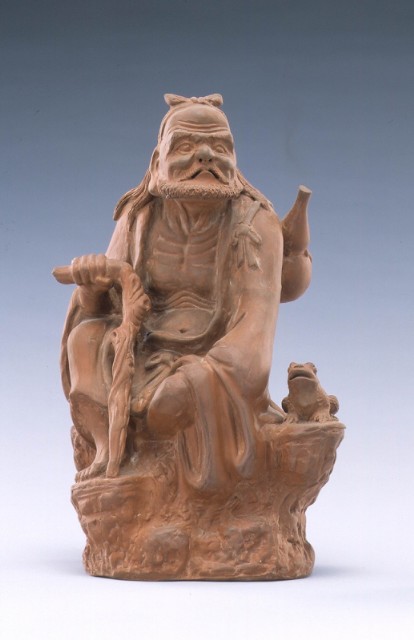 素燒李鐵拐坐像的圖片