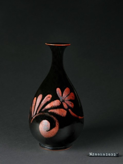 Song Style Black Glaze Rust Pattern Yuhuchun Vase