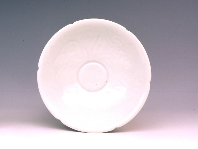 Song Style Tianbai Glaze Carved Flower Bowl