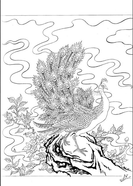 石上孔雀祥雲圖藏品圖，第5張