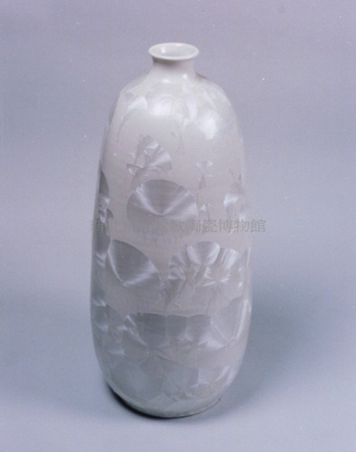 白鋅結晶釉瓶藏品圖，第1張