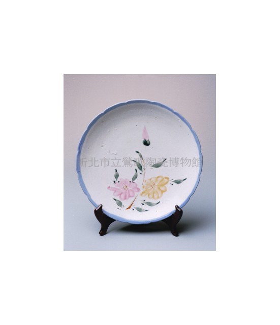 雙花卉紋花口盤藏品圖，第1張