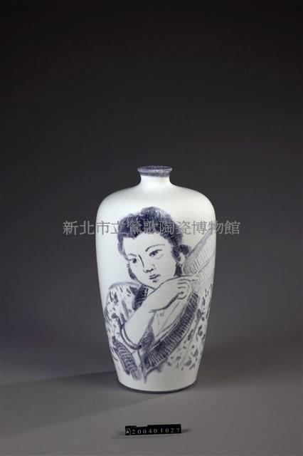 持扇仕女小口瓶藏品圖，第1張