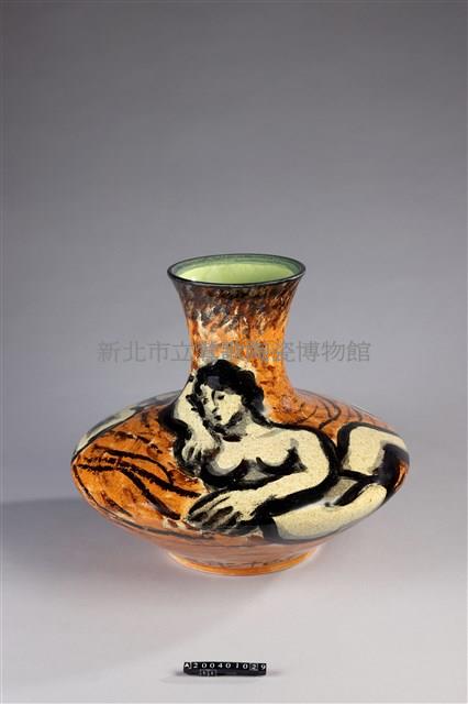 黃彩人物瓶藏品圖，第1張