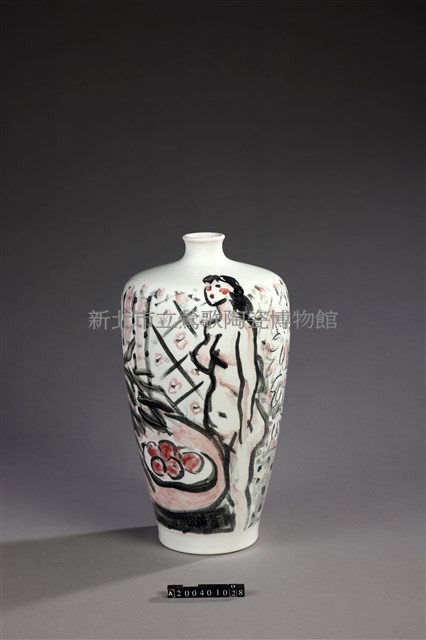 裸女彩繪小口瓶藏品圖，第1張