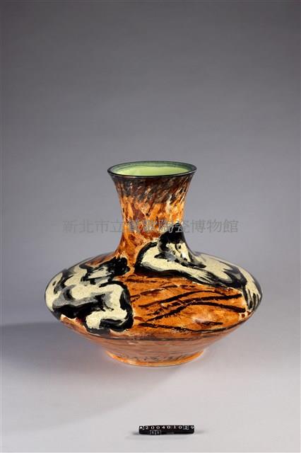 黃彩人物瓶藏品圖，第2張