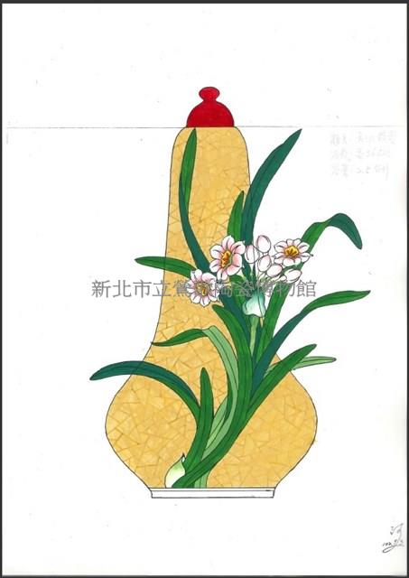 天仙匏瓜瓶展開圖稿藏品圖，第1張