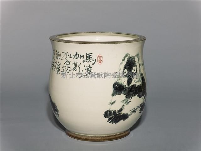 猴狐彩繪缸藏品圖，第1張