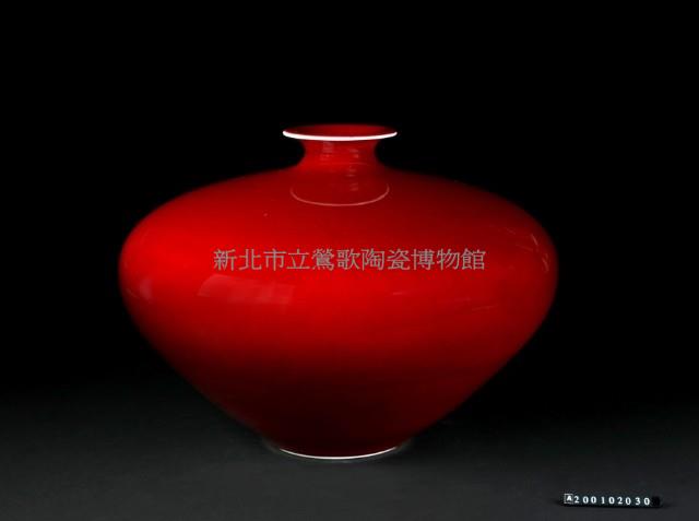 寶石紅釉小口大肚瓶藏品圖，第1張