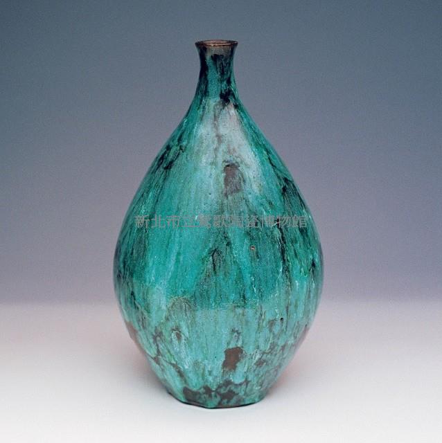 綠流釉梨形瓶藏品圖，第1張
