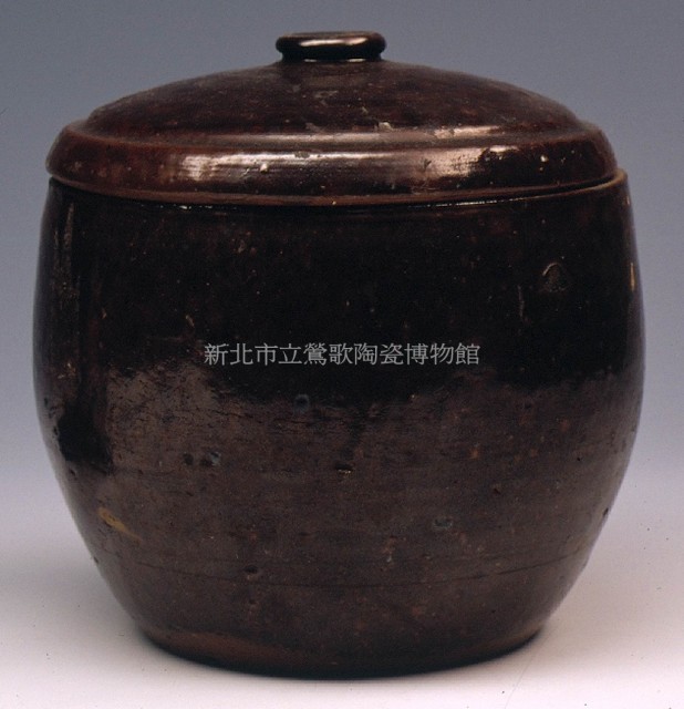 黑釉罐(附蓋)藏品圖，第1張