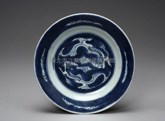 青花夔龍盤藏品圖，第1張