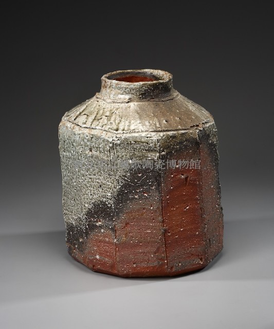 自然釉面取大壺藏品圖，第1張