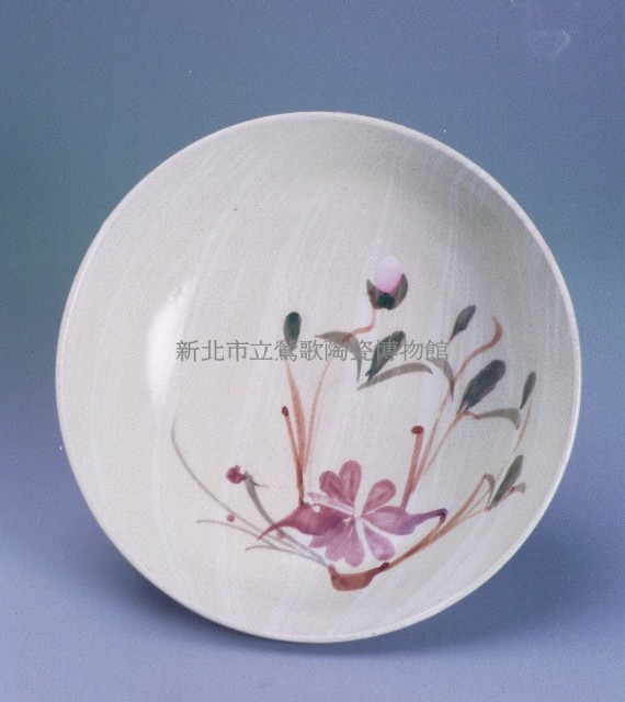 綠釉花草大碗藏品圖，第1張