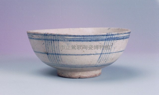 青花格子大碗藏品圖，第1張