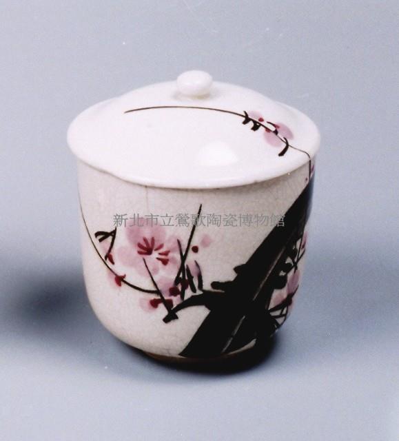 彩繪梅花蓋杯藏品圖，第1張