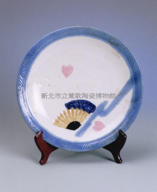 彩繪雙扇盤（大）藏品圖，第1張