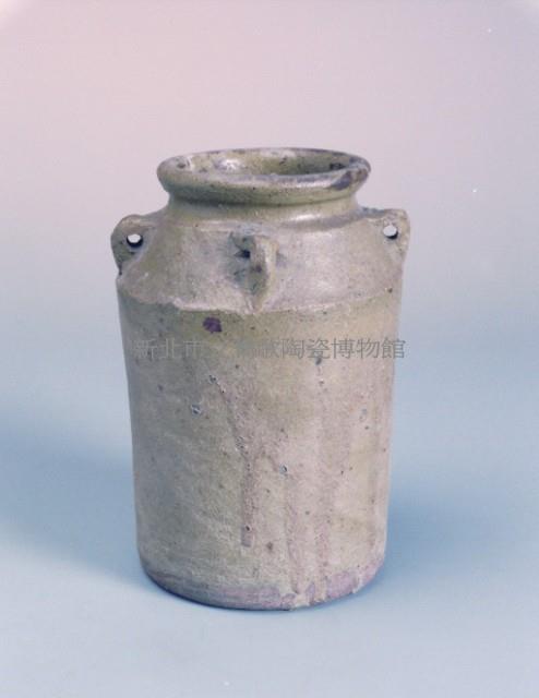 土黃色四耳瓶藏品圖，第1張