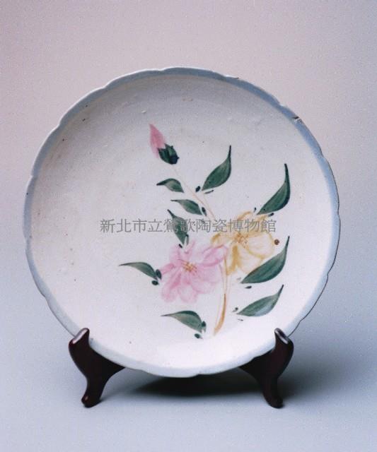 雙花卉紋花口盤藏品圖，第1張