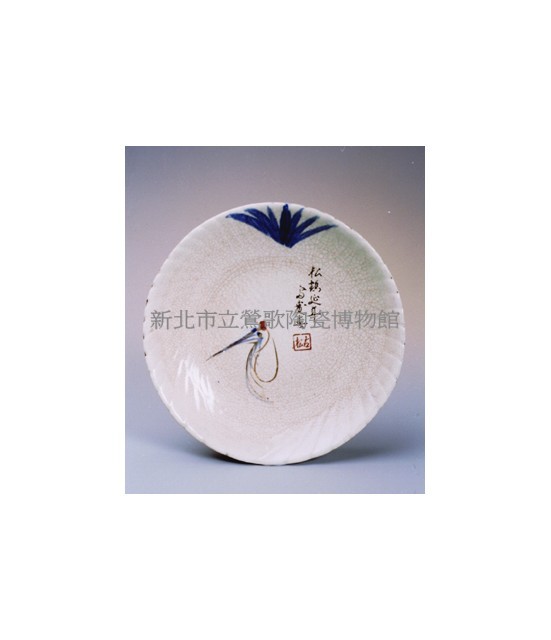 Plate with a Pine Crane Pattern Collection Image