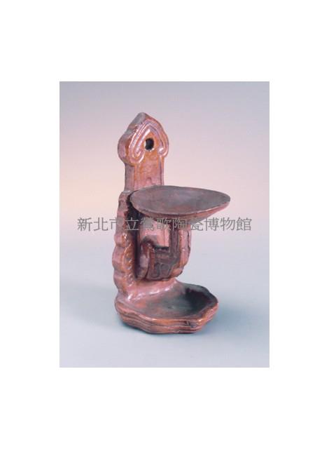 如意頭壁掛式油燈藏品圖，第1張