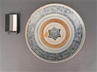 青花印花壽紋盤藏品圖，第1張