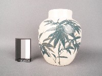 綠釉竹紋罐藏品圖，第1張