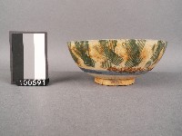 藍綠釉篦紋碗藏品圖，第1張