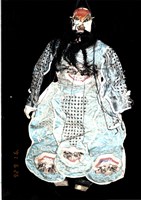 傀儡戲偶（紅大花）藏品圖，第1張