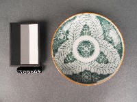 綠釉印花花卉紋盤藏品圖，第1張