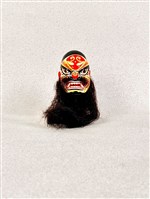 布袋偶頭（紅大花）藏品圖，第1張