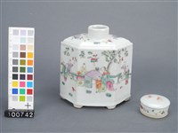 粉彩人物茶葉罐藏品圖，第4張