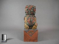 彩色木雕柱頭獅子藏品圖，第2張
