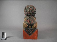 彩色木雕柱頭獅子藏品圖，第2張