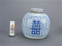 青花囍字罐藏品圖，第2張
