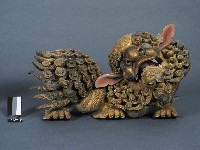 木雕貼金獅子藏品圖，第1張