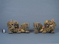 木雕貼金獅子藏品圖，第1張