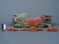 彩色雲紋木獅藏品圖，第2張