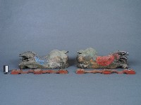 彩色雲紋木獅藏品圖，第2張