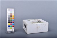 彩色印花松鶴紋瓷枕藏品圖，第1張