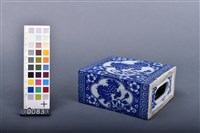 青花印花獅紋枕藏品圖，第3張