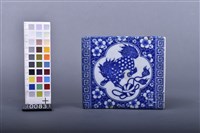 青花印花獅紋枕藏品圖，第4張