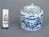 青花獅紋茶壺藏品圖，第3張