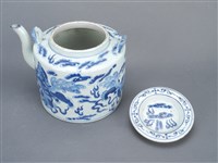 青花獅紋茶壺藏品圖，第6張