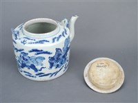 青花獅紋茶壺藏品圖，第7張