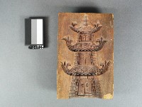 木製糖魚糖塔三片合印模藏品圖，第1張
